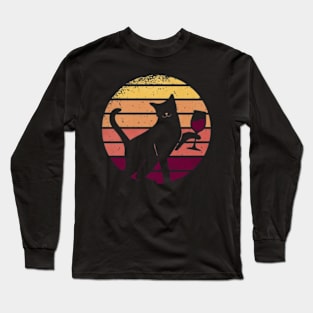 wine cat Long Sleeve T-Shirt